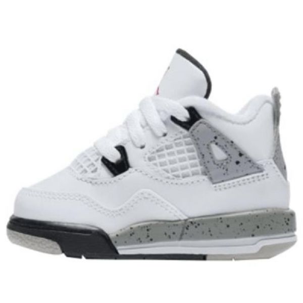 Nike Air Jordan 4 Retro Td Sko Barn Hvite