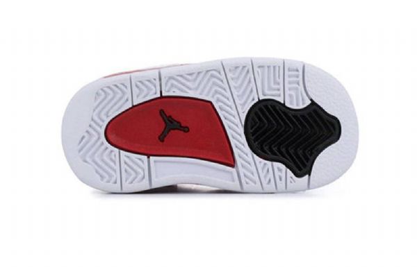 Nike Air Jordan 4 Retro Td Sko Barn Hvite Rød