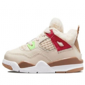 Nike Air Jordan 4 Retro Td Sko Barn Khaki