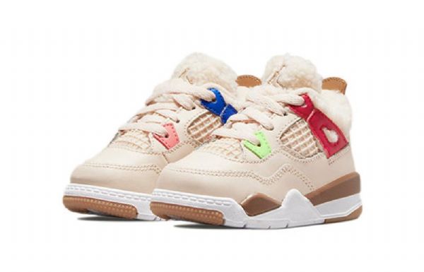 Nike Air Jordan 4 Retro Td Sko Barn Khaki