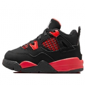 Nike Air Jordan 4 Retro Td Sko Barn Rød