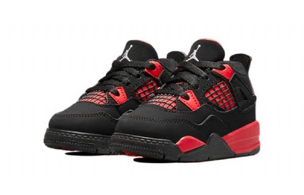 Nike Air Jordan 4 Retro Td Sko Barn Rød