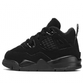 Nike Air Jordan 4 Retro Td Sko Barn Svarte