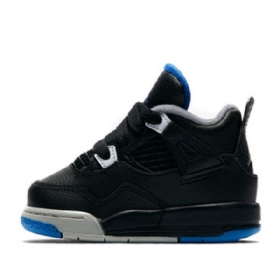 Nike Air Jordan 4 Retro Td Sko Barn Svarte