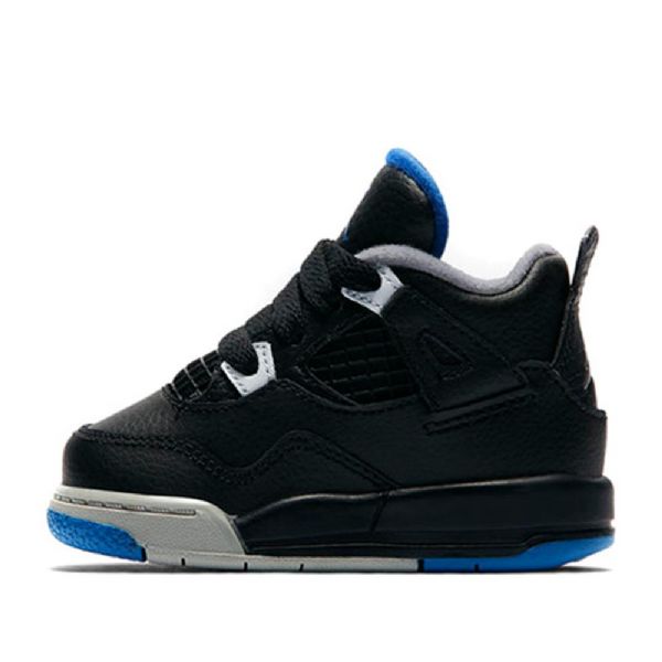 Nike Air Jordan 4 Retro Td Sko Barn Svarte