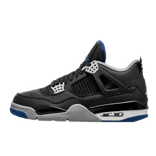Nike Air Jordan 4 Royal Sko Herre Svarte Kongeblå Blå