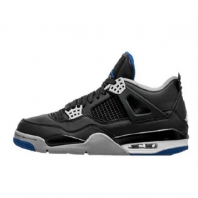 Nike Air Jordan 4 Royal Sko Herre Svarte Kongeblå Blå
