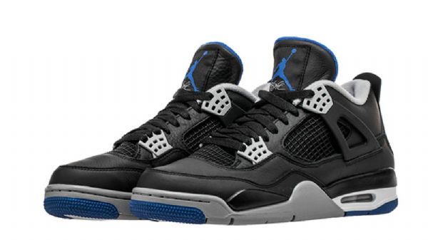 Nike Air Jordan 4 Royal Sko Herre Svarte Kongeblå Blå