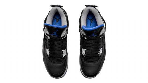 Nike Air Jordan 4 Royal Sko Herre Svarte Kongeblå Blå