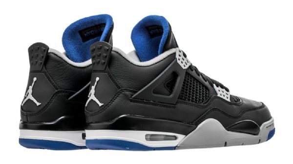Nike Air Jordan 4 Royal Sko Herre Svarte Kongeblå Blå