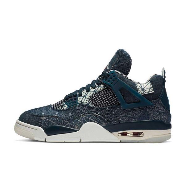 Nike Air Jordan 4 Sashiko Deep Ocean Sko Dame Marineblå Blå