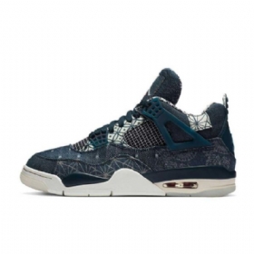 Nike Air Jordan 4 Sashiko Deep Ocean Sko Dame Marineblå Blå