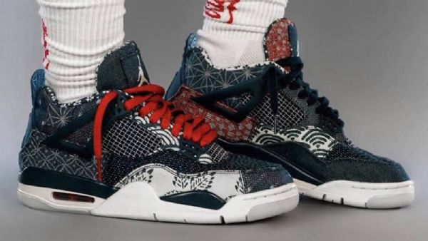 Nike Air Jordan 4 Sashiko Deep Ocean Sko Herre Marineblå Blå