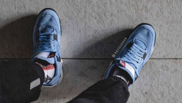 Nike Air Jordan 4 Sko Dame Blå