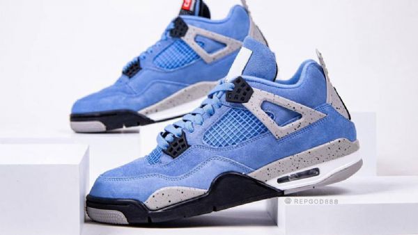 Nike Air Jordan 4 Sko Dame Blå