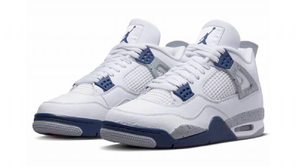 Nike Air Jordan 4 Sko Dame Marineblå