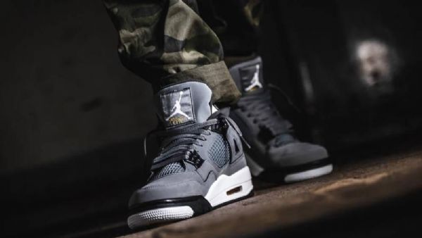 Nike Air Jordan 4 Sko Herre Grå