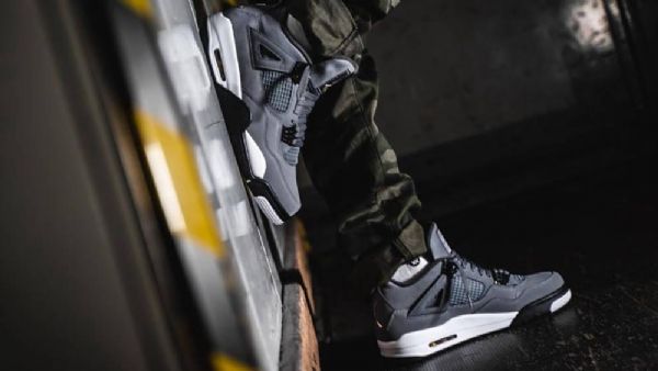 Nike Air Jordan 4 Sko Herre Grå