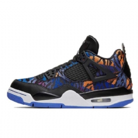 Nike Air Jordan 4 Sko Herre Svarte Multicolor