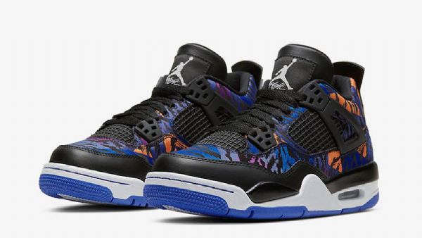 Nike Air Jordan 4 Sko Herre Svarte Multicolor