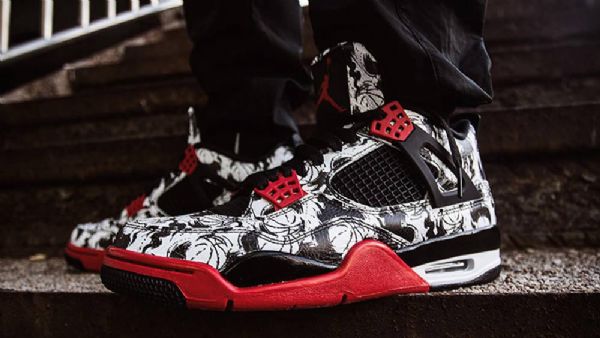 Nike Air Jordan 4 Tattoo Sko Herre Multicolor