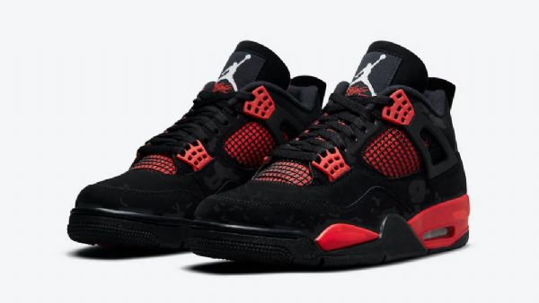 Nike Air Jordan 4 Thunder Sko Herre Svarte Rød