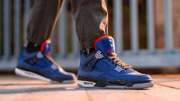 Nike Air Jordan 4 Vinter Loyal Sko Dame Blå