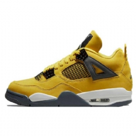 Nike Air Jordan 4ning Sko Dame Gul