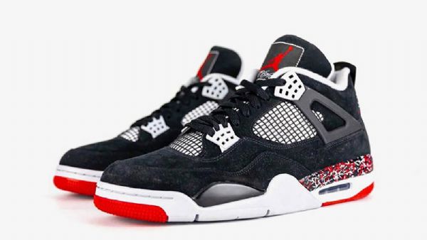 Nike Drake Ovo X Jordan 4 Splatter Sko Herre Svarte