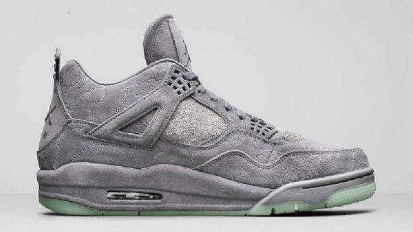 Nike Kaws X Air Jordan 4 Sko Herre Grå