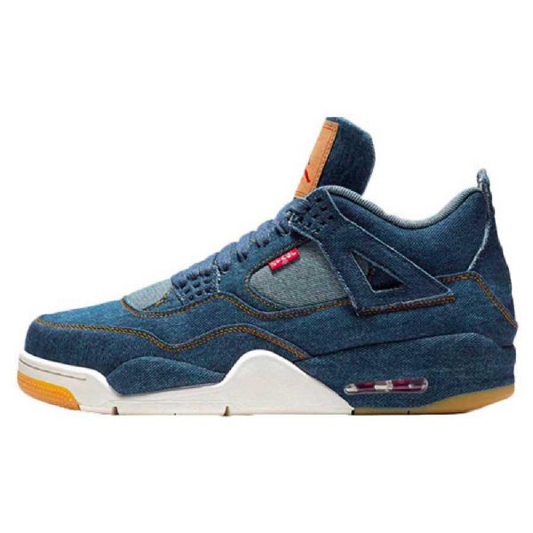 Nike Levis X Air Jordan 4 Sko Herre Marineblå