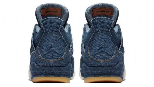 Nike Levis X Air Jordan 4 Sko Herre Marineblå