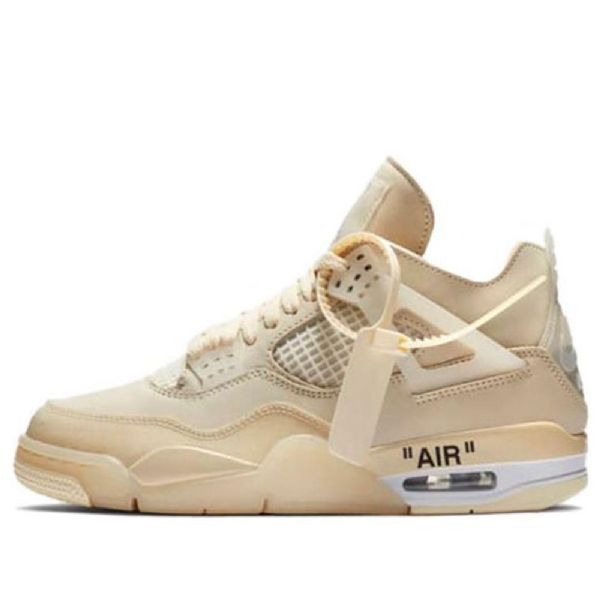 Nike Off-white X Air Jordan 4 Sp Retro Basketball Shoes Dame Khaki