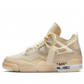 Nike Off-white X Air Jordan 4 Sp Retro Basketball Shoes Dame Khaki