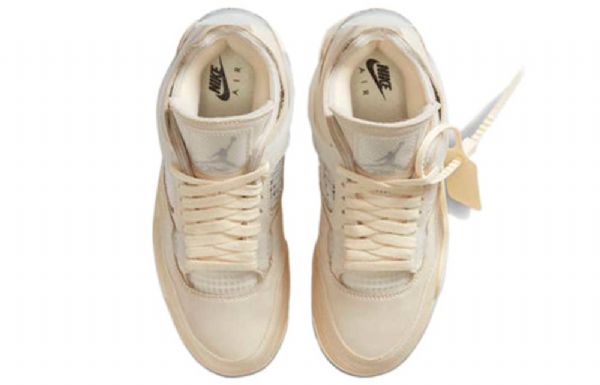 Nike Off-white X Air Jordan 4 Sp Retro Basketball Shoes Dame Khaki