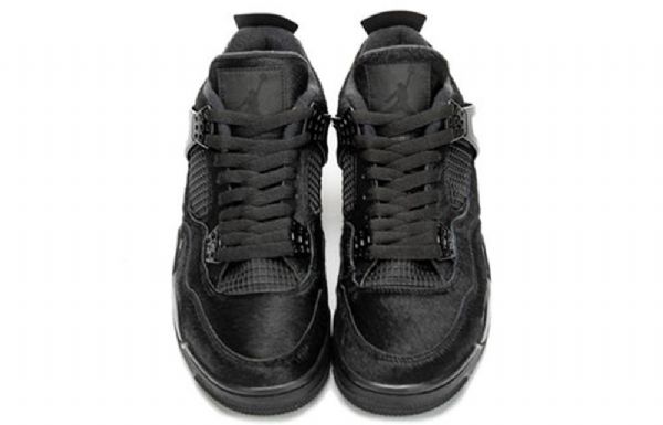 Nike Olivia Kim X Air Jordan 4 Retro Basketball Shoes Dame Svarte