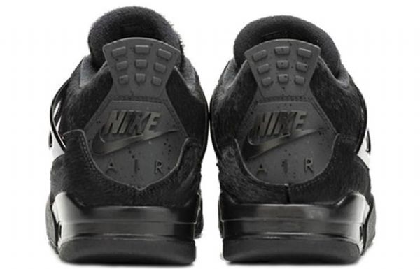 Nike Olivia Kim X Air Jordan 4 Retro Basketball Shoes Dame Svarte