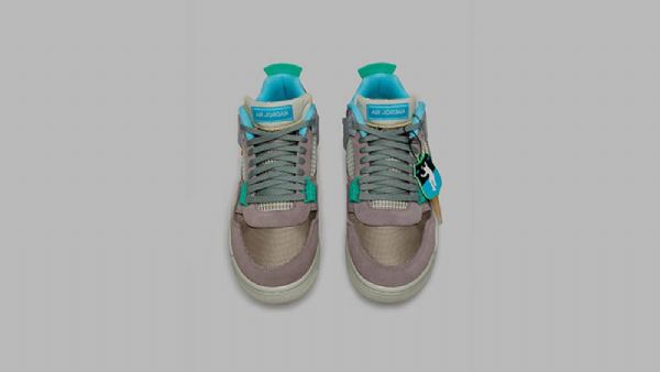 Nike Union X Air Jordan 4 30th Anniversary Taupe Haze Fury Sko Dame Grå