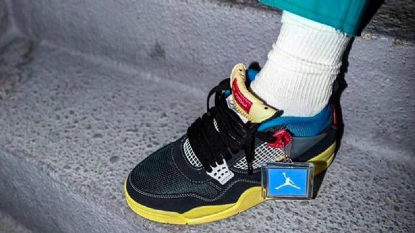 Nike Union X Air Jordan 4 Off Noir Sko Dame Svarte