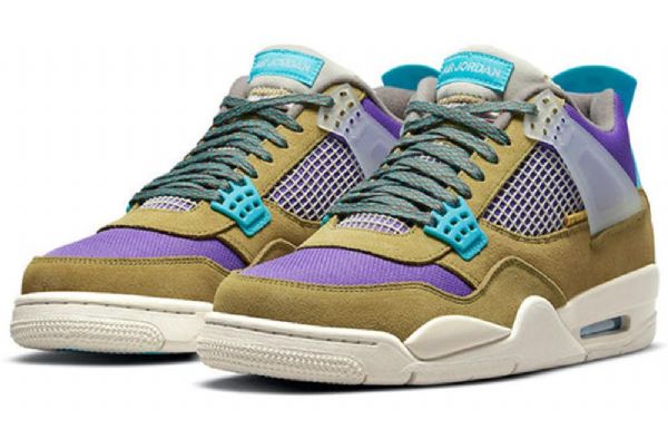 Nike Union La X Air Jordan 4 Retro Basketball Shoes Herre Multicolor