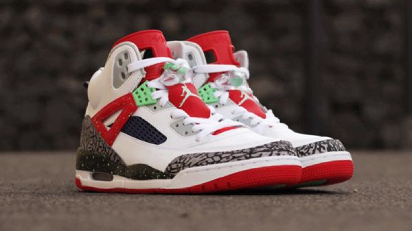 Nike Air Jordan Spizike Hare Sko Herre Hvite Rød
