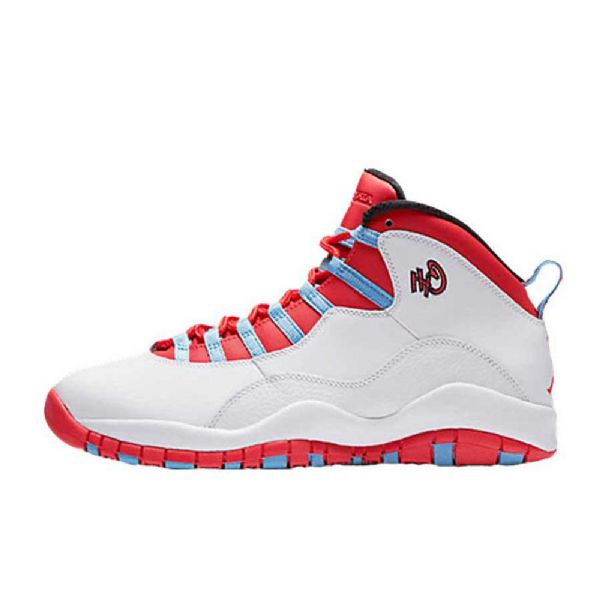 Nike Air Jordan 10 Chicago Sko Herre Hvite Rød