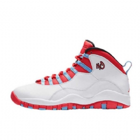 Nike Air Jordan 10 Chicago Sko Herre Hvite Rød