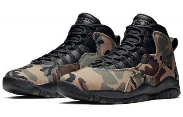 Nike Air Jordan 10 Retro Basketball Shoes Herre Camouflage