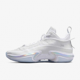 Nike Air Jordan Xxxvi Low Tops Basketsko Herre Hvite Sølv