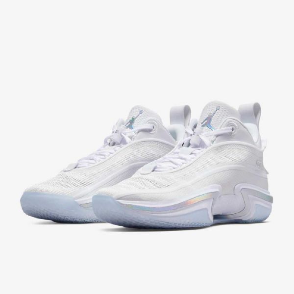 Nike Air Jordan Xxxvi Low Tops Basketsko Herre Hvite Sølv