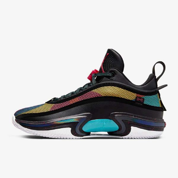 Nike Air Jordan Xxxvi Low Tops Basketsko Herre Svarte Multicolor