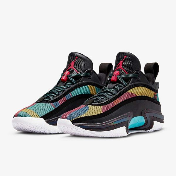 Nike Air Jordan Xxxvi Low Tops Basketsko Herre Svarte Multicolor
