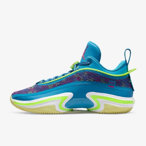 Nike Air Jordan Xxxvi Low Tops Luka Pf Basketsko Herre Blå Lilla Rosa Grønn
