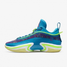 Nike Air Jordan Xxxvi Low Tops Luka Pf Basketsko Herre Blå Lilla Rosa Grønn